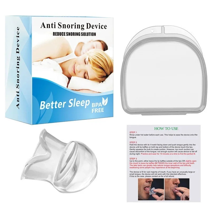 Medical Silicone Anti Snore Mouthpiece For Apnea Aid