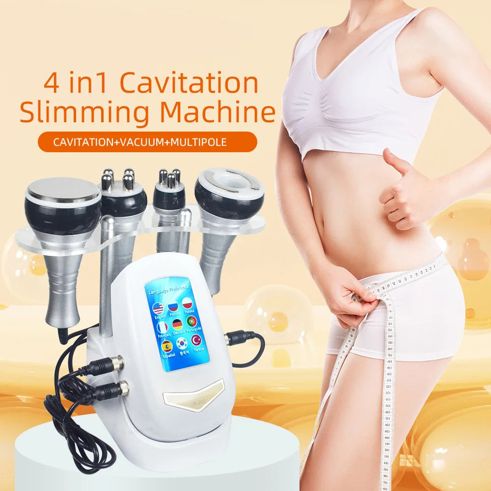 MISSHEART 4 In 1 Vacuum Therapy Cavitation RF Fat Remover Body Slimming Machine