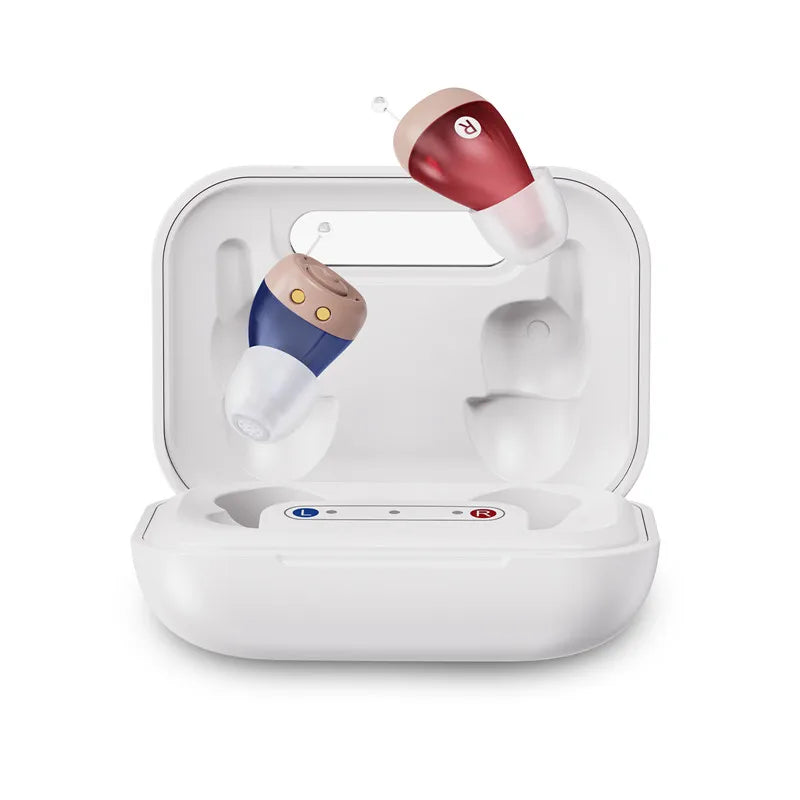 JINGHAO Mini Hearing Aids Rechargeable In Ear Amplifier 16 Hours Working Time