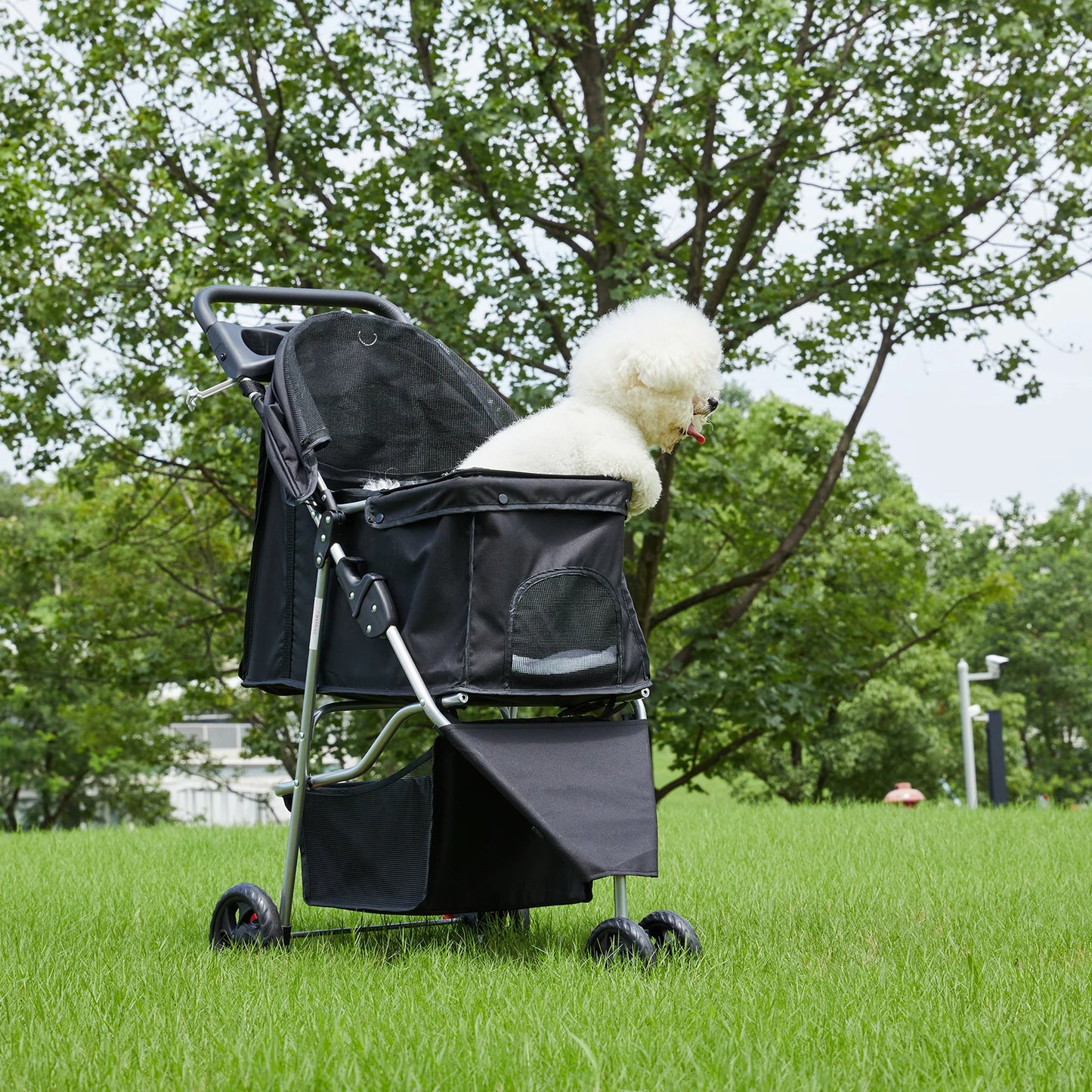 Three Wheel Foldable Pet Stroller for Dogs and Cats