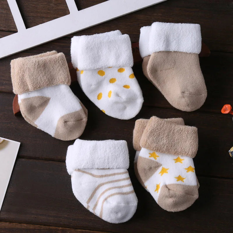 Kiddiezoom Unisex Non Skid Baby Socks 0 To 12 Months