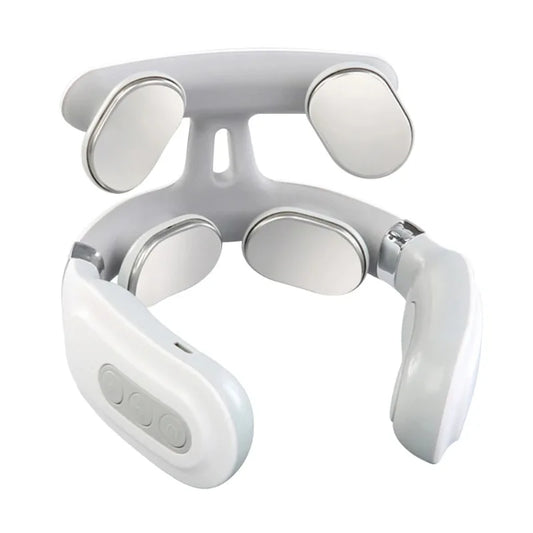 Four Heads USB Neck Massager With Heating And Breathing Light