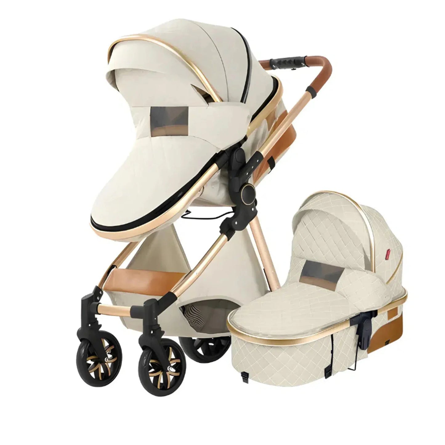 3-in-1 Baby Stroller Pram With Mom Bag Travel System
