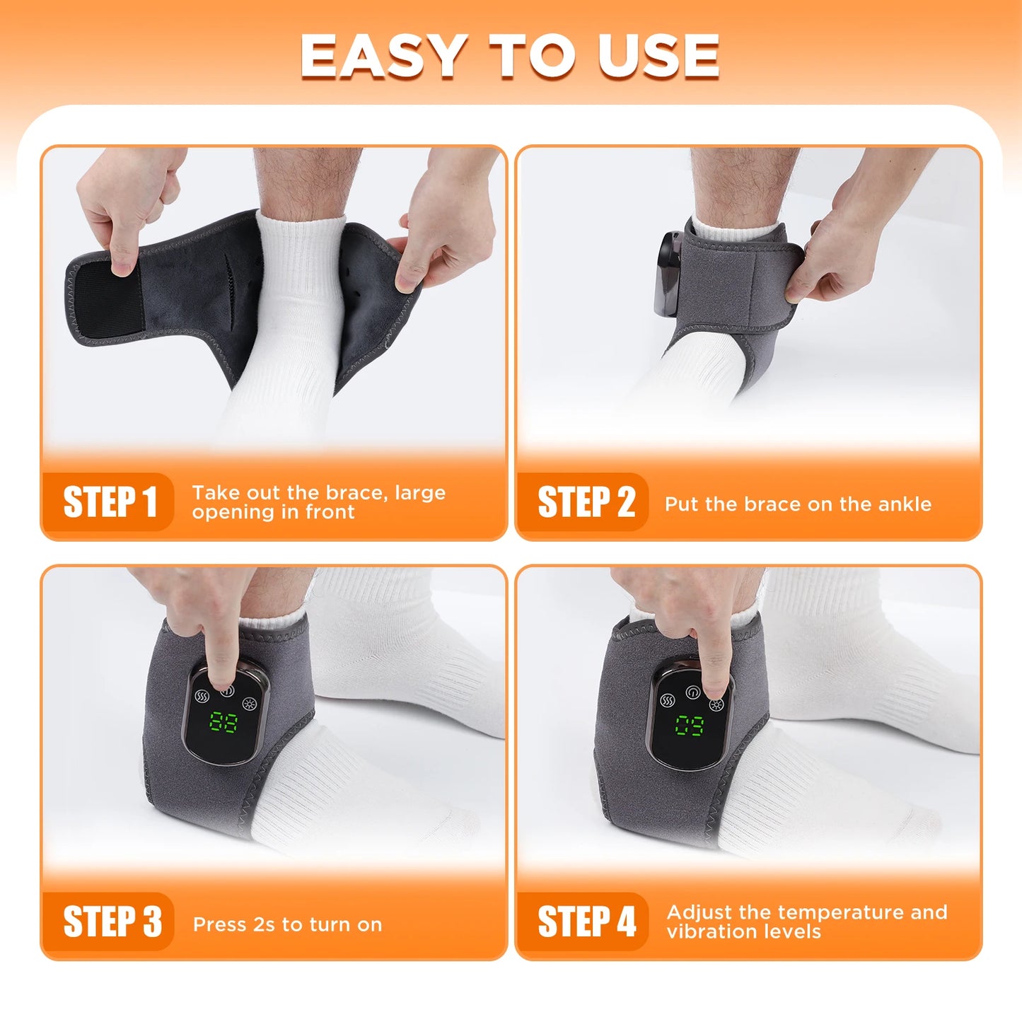 PASTSKY Electric Foot Massager Ankle Vibration Therapy