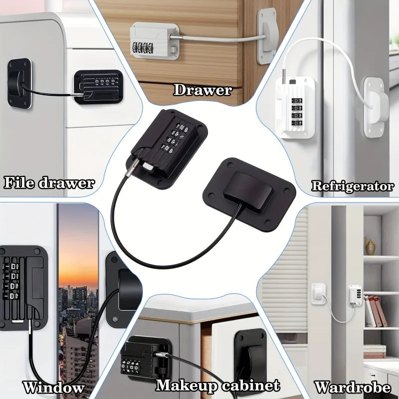 Cabinet Door Lock With Password Protection For Cabinets And Drawers