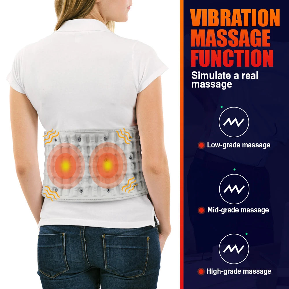 PASTSKY Inflatable Lumbar Traction Belt With Heating Rechargeable Battery