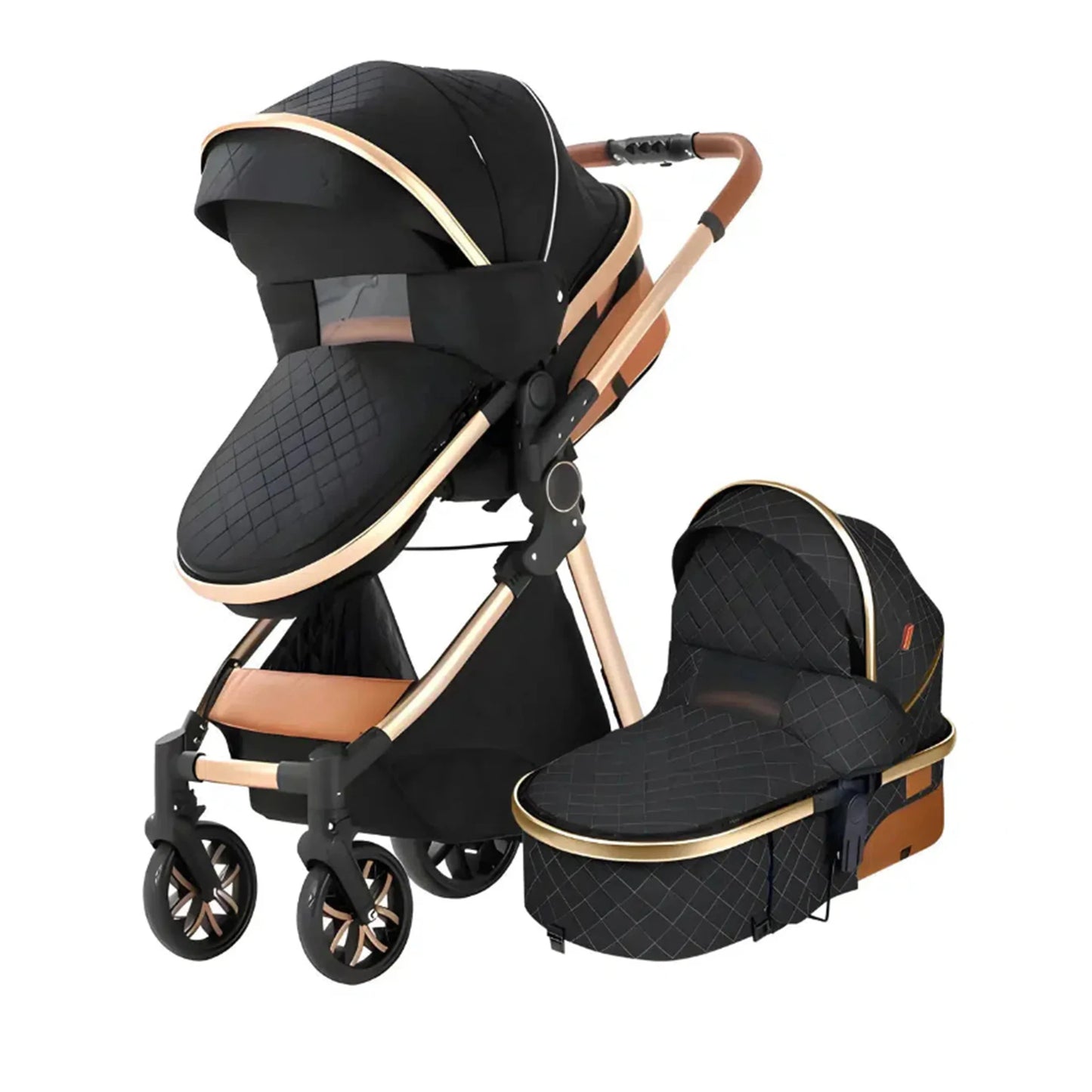 3-in-1 Baby Stroller Pram With Mom Bag Travel System
