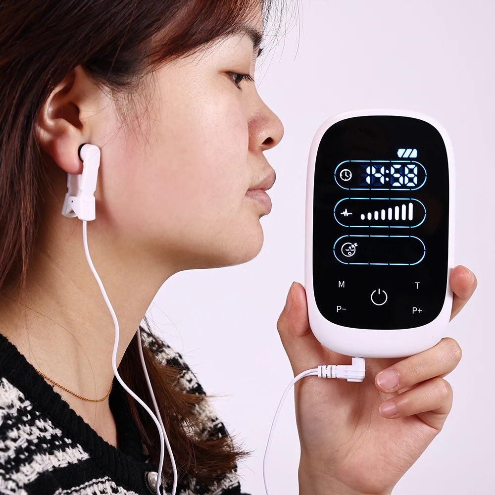 ATANG CES Insomnia Device Cranial Electrotherapy Stimulation Ear Clip
