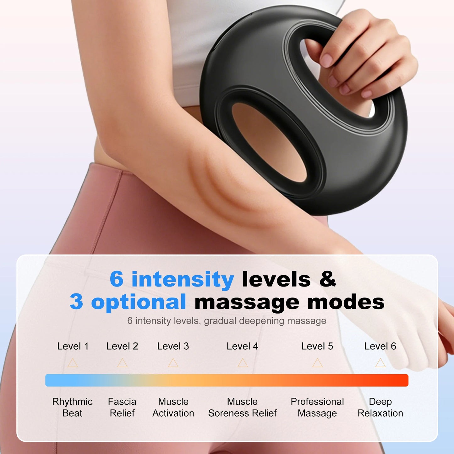 LEERCON Portable Fascia Ring Massager With High Frequency Vibration
