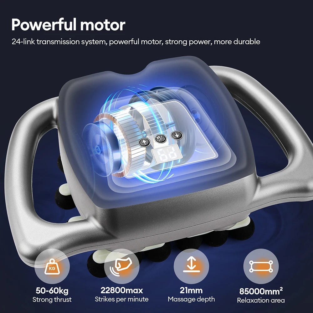 Foreverlily 24 Head Fascia Gun 9 Modes Body Massage Gun