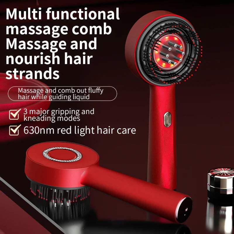 PastSky Electric Vibration Massage Comb Red Light Therapy Hair Growth