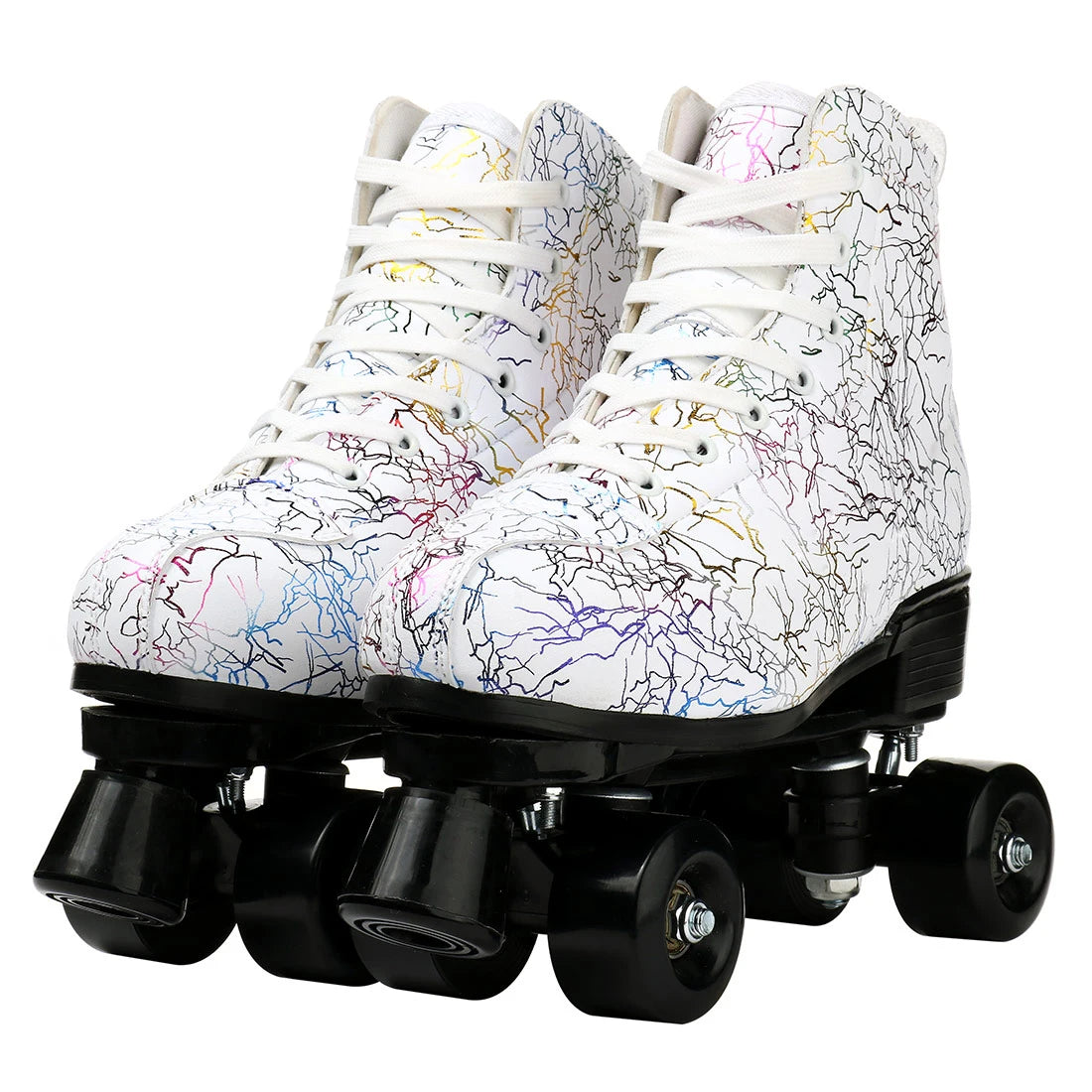 YYW Flashing Quad Roller Skates for Adults Outdoor Use