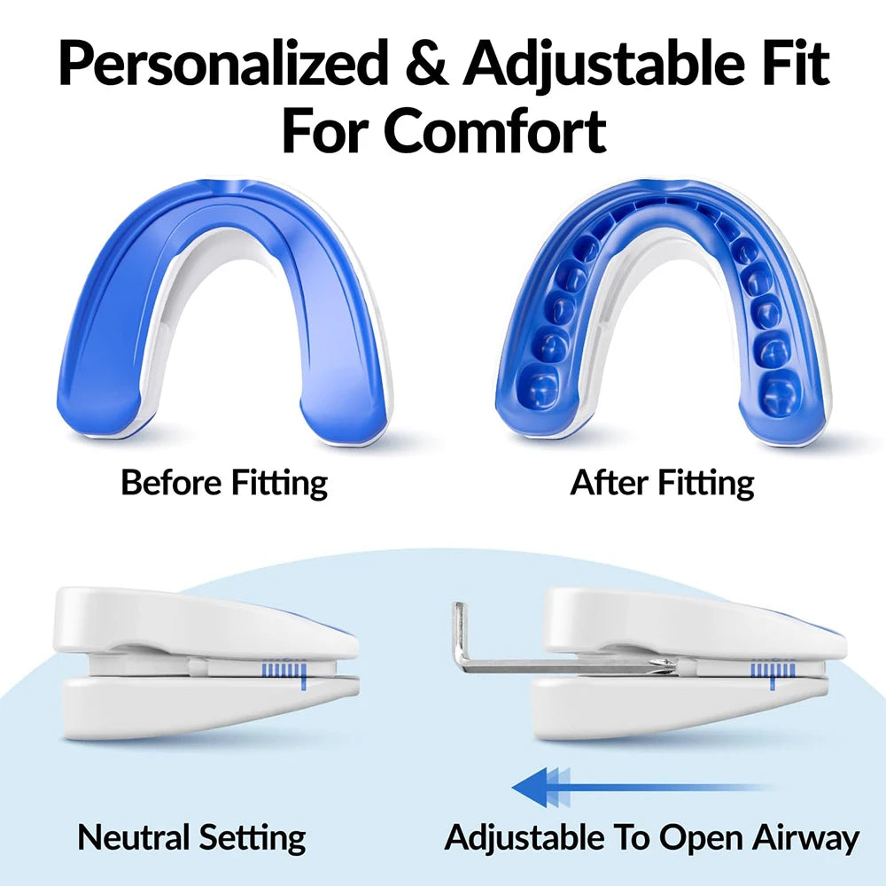 Night Sleep Adjustable Anti Snore Mouth Guard For Bruxism And Snoring Reduction