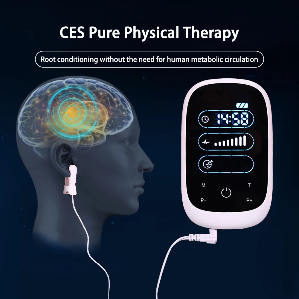 ATANG CES Insomnia Device Cranial Electrotherapy Stimulation Ear Clip